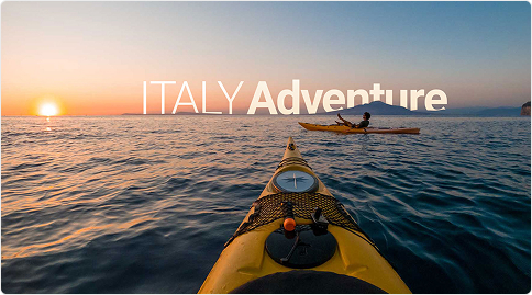 Homepage del portale e-commerce Italy Adventure