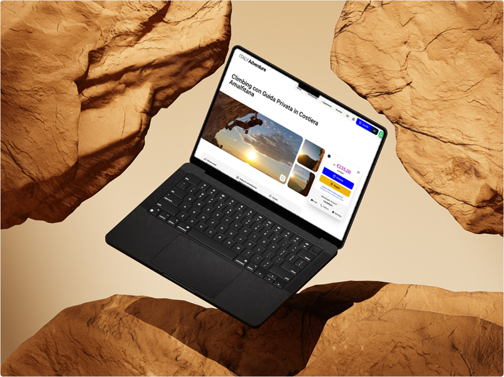 Pagina di prenotazione attività sportive Italy Adventure