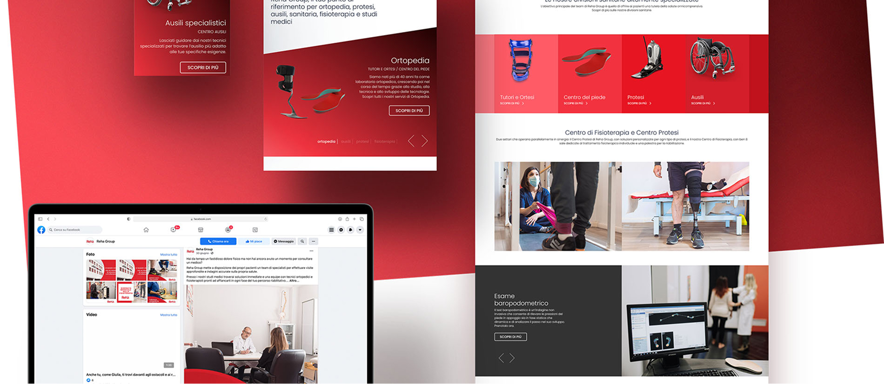 Pagina servizi ortopedici e riabilitativi Reha Group