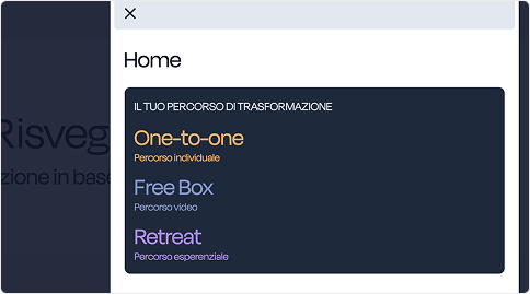 Sezione percorsi del Metodo Risveglio Direzionale